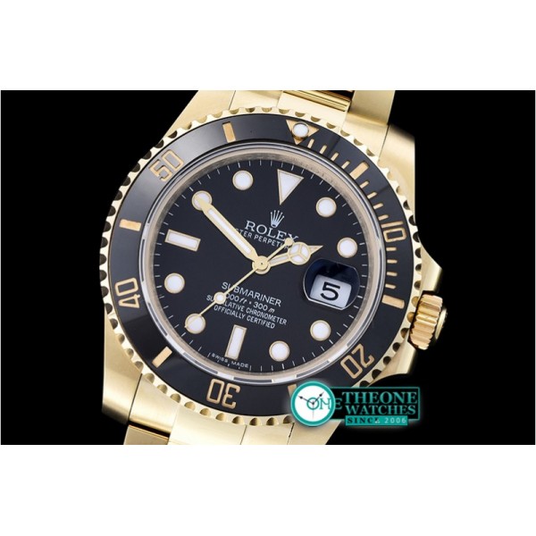 Rolex - Submariner 116618 YG/YG Black BP V2 SP Asia 3135