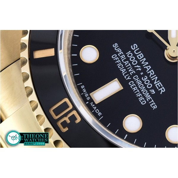 Rolex - Submariner 116618 YG/YG Black BP V2 SP Asia 3135