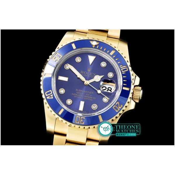 Rolex - Submariner 116618 Diam YG/YG Blue BP V2 SP Asia 3135