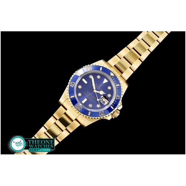 Rolex - Submariner 116618 Diam YG/YG Blue BP V2 SP Asia 3135