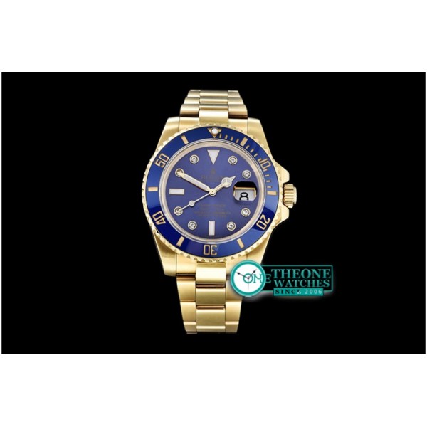 Rolex - Submariner 116618 Diam YG/YG Blue BP V2 SP Asia 3135