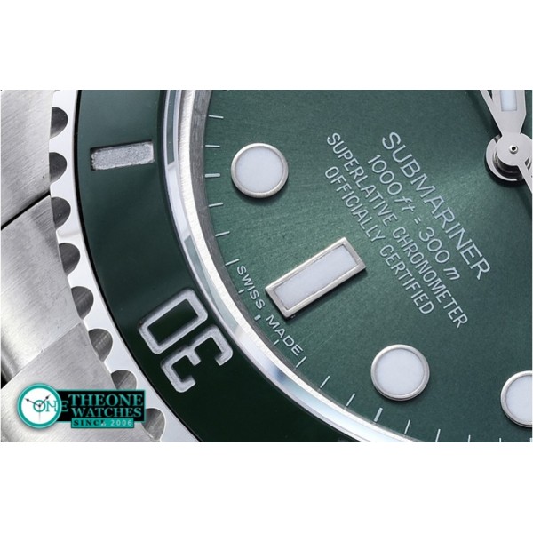 Rolex - Submariner 116610LV SS/SS Green BP V2 SP A3135 Mod