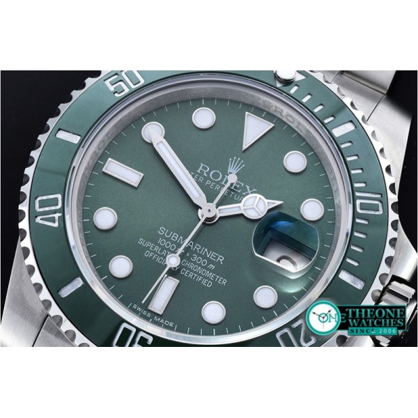 Rolex - Submariner 116610LV SS/SS Green BP V2 SP A3135 Mod