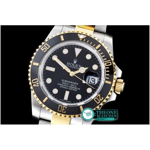 Rolex - Submariner 116613 Cer YG/SS Blk BP V2 SP Asia 3135