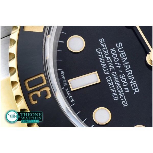 Rolex - Submariner 116613 Cer YG/SS Blk BP V2 SP Asia 3135