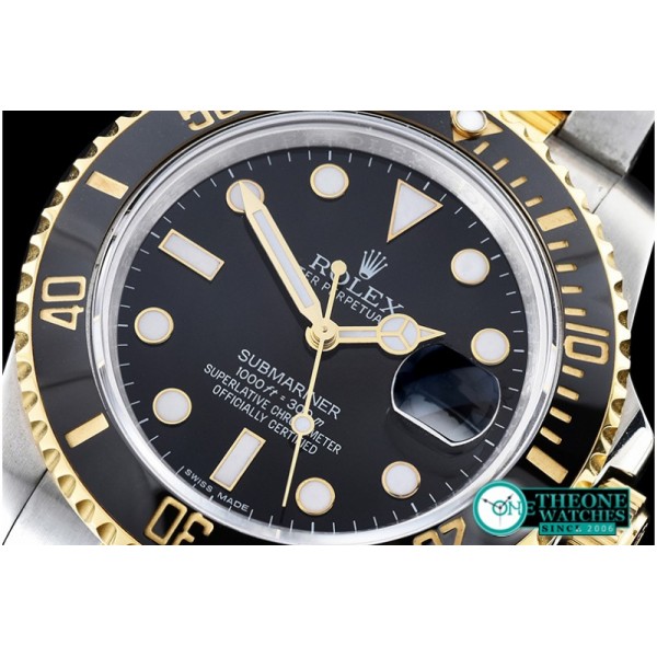 Rolex - Submariner 116613 Cer YG/SS Blk BP V2 SP Asia 3135