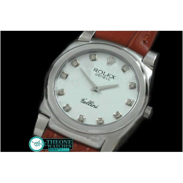 Rolex - Cellini SS/LE Silver Diam Swiss Quartz