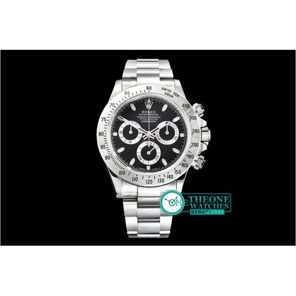 Rolex - Daytona 116520 SS/SS Black 904L Noob Asia 4130 Mod