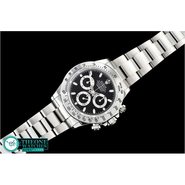 Rolex - Daytona 116520 SS/SS Black 904L Noob Asia 4130 Mod