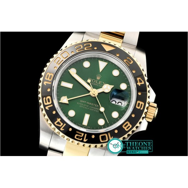 Rolex - GMT Master II 116713LN 904L YG/SS Green GMF A2836