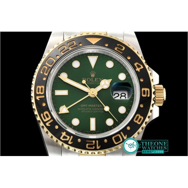 Rolex - GMT Master II 116713LN 904L YG/SS Green GMF A2836