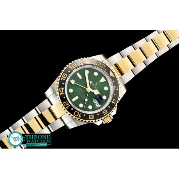 Rolex - GMT Master II 116713LN 904L YG/SS Green GMF A2836