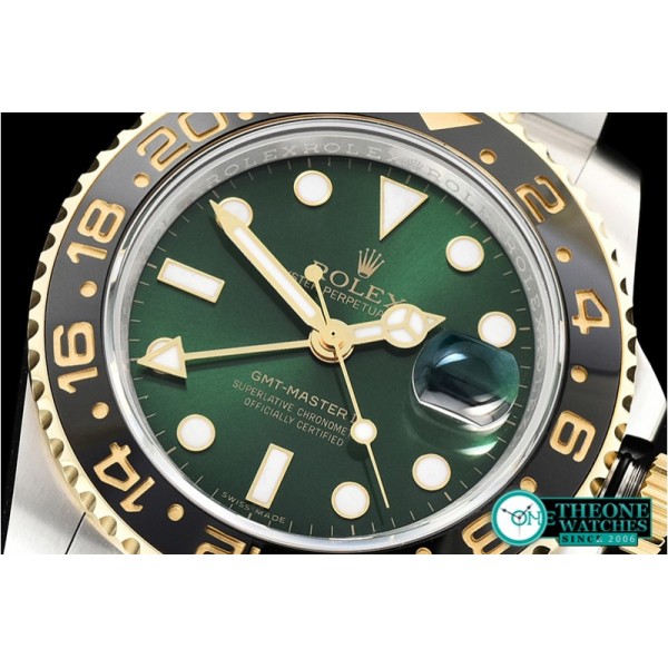 Rolex - GMT Master II 116713LN 904L YG/SS Green GMF A2836