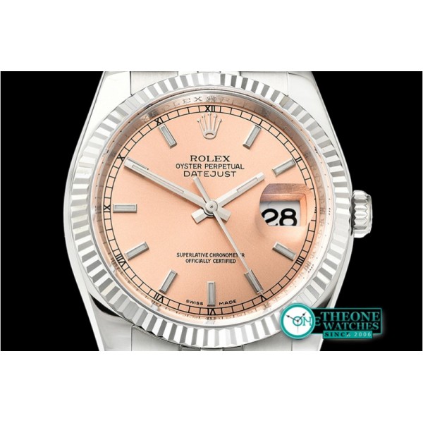 Rolex - DJ 36mm Jub Flt 904L SS/SS Rose G/Stk ARF A3135 Mod