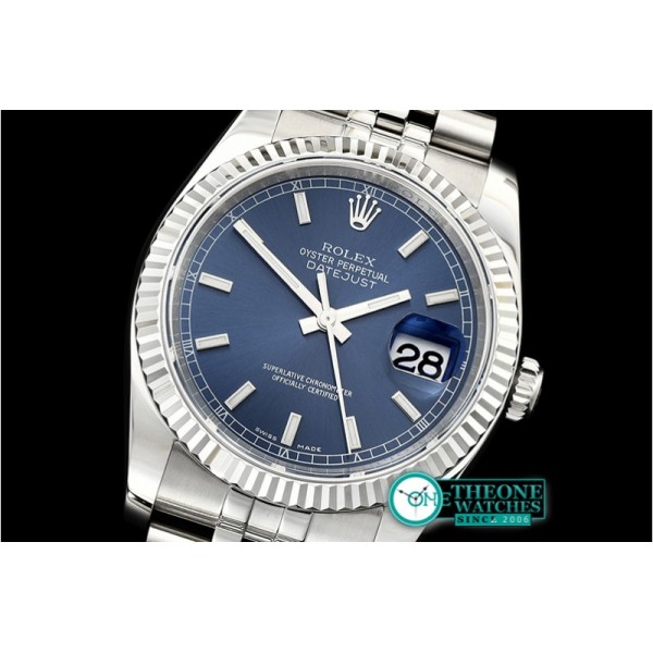 Rolex - DJ 36mm Jub Flt 904L SS/SS Blue/Stk ARF A3135 Mod