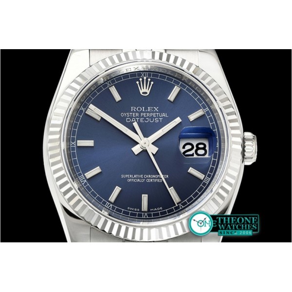 Rolex - DJ 36mm Jub Flt 904L SS/SS Blue/Stk ARF A3135 Mod