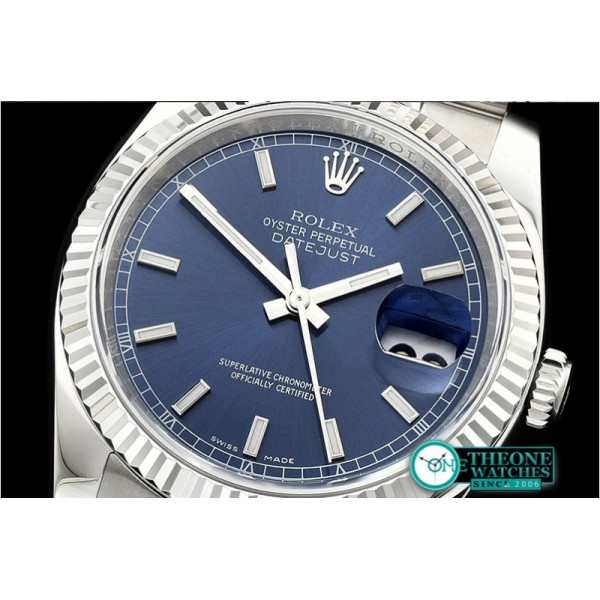 Rolex - DJ 36mm Jub Flt 904L SS/SS Blue/Stk ARF A3135 Mod