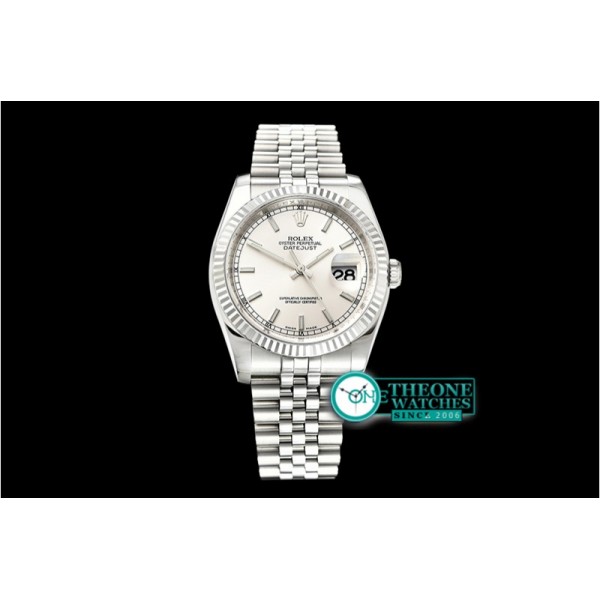 Rolex - DJ 36mm Jub Flt 904L SS/SS Silv Wht/Stk ARF A3135 Mod