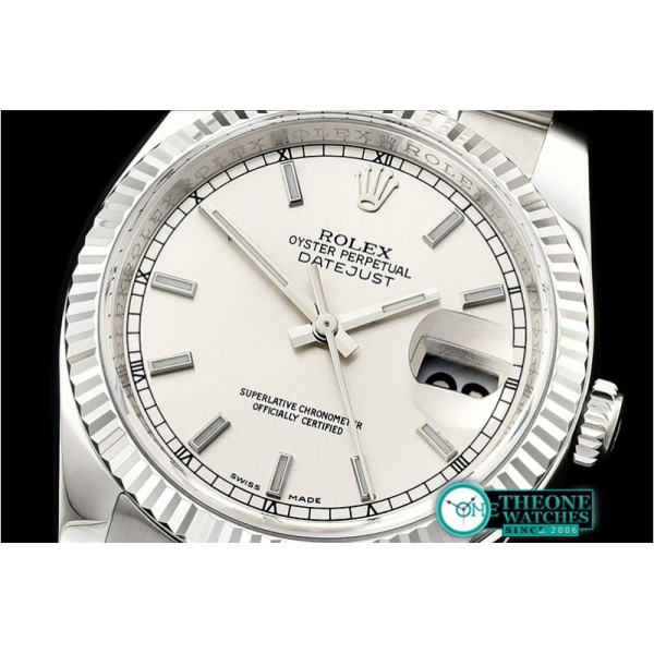 Rolex - DJ 36mm Jub Flt 904L SS/SS Silv Wht/Stk ARF A3135 Mod