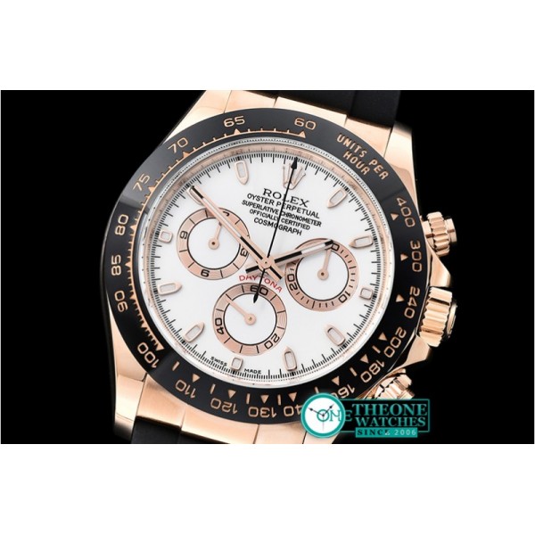 Rolex - Daytona 116515 CER/RG/RU Wht/Stk ARF V2 A4130 Mod