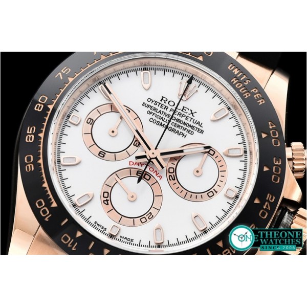 Rolex - Daytona 116515 CER/RG/RU Wht/Stk ARF V2 A4130 Mod