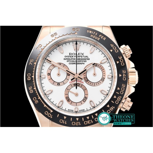 Rolex - Daytona 116515 CER/RG/RU Wht/Stk ARF V2 A4130 Mod