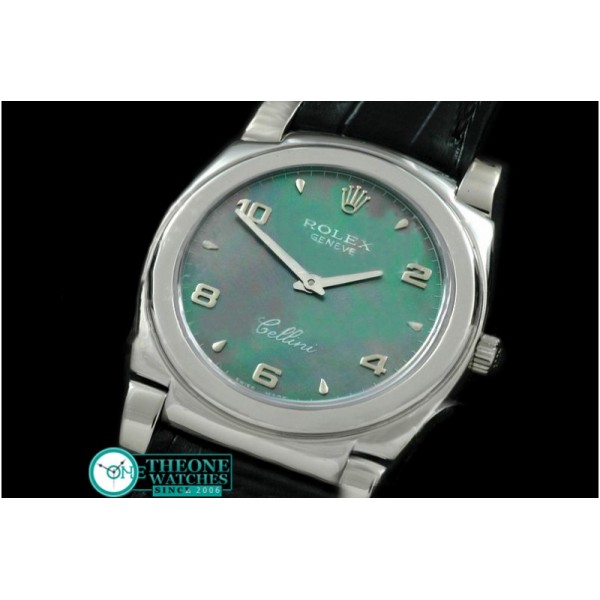 Rolex - Cellini SS/LE MOP Green Num Swiss Quartz