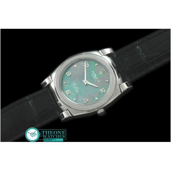 Rolex - Cellini SS/LE MOP Green Num Swiss Quartz