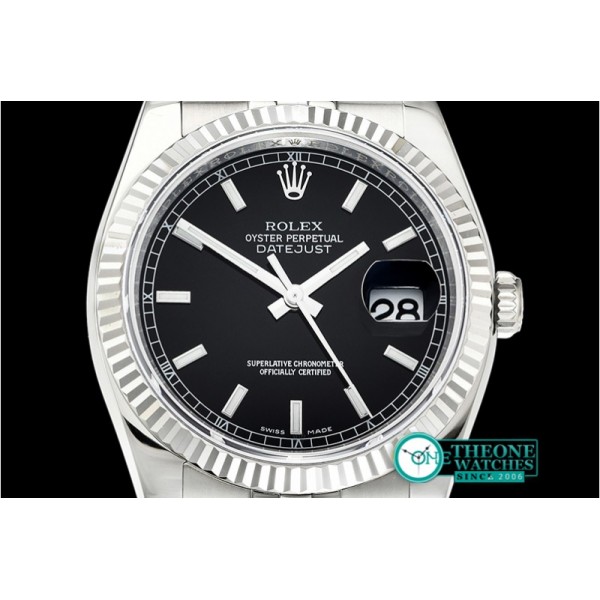 Rolex - DJ 36mm Jub Flt 904L SS/SS Black/Stk ARF A3135 Mod