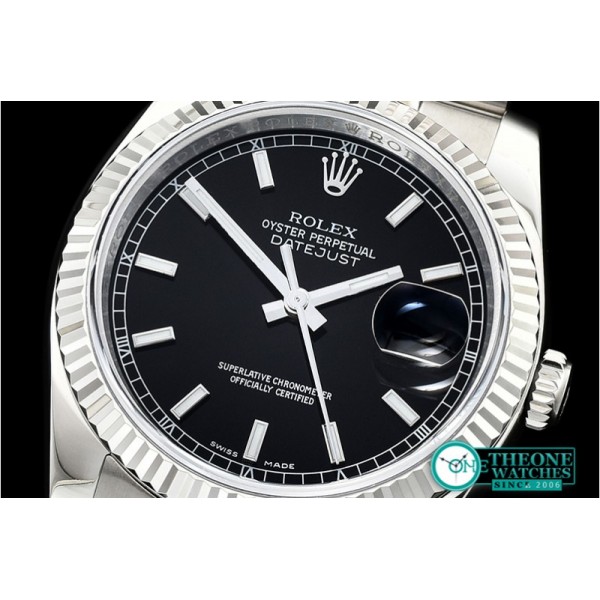 Rolex - DJ 36mm Jub Flt 904L SS/SS Black/Stk ARF A3135 Mod