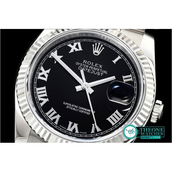 Rolex - DJ 36mm Jub Flt 904L SS/SS Black/Rmn ARF A3135 Mod