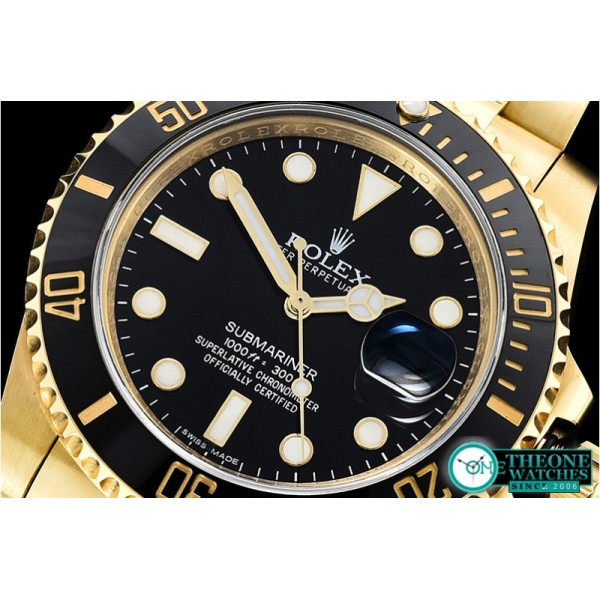 Rolex - Submariner 116618LN YG/YG Black KSF Asia 2836