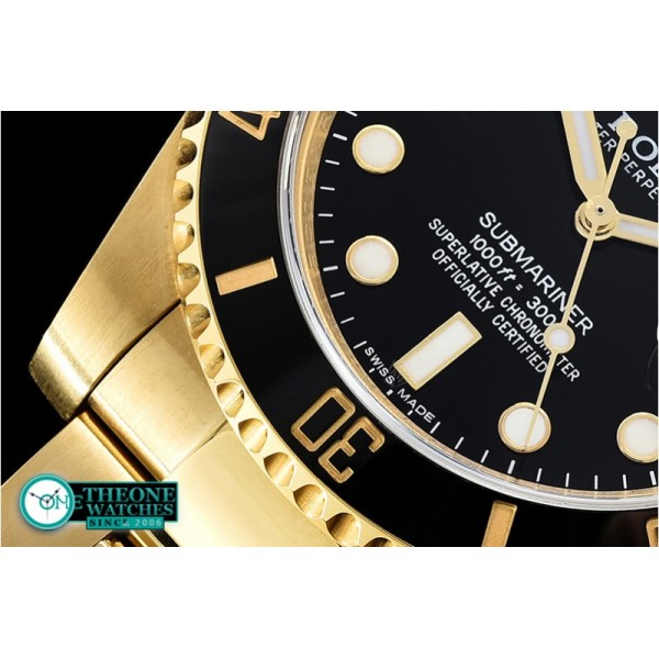 Rolex - Submariner 116618LN YG/YG Black KSF Asia 2836