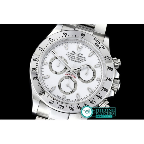 Rolex - Daytona 116520 904L SS/SS Wht GMF Asia 7750 A4130