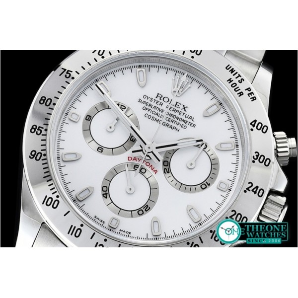 Rolex - Daytona 116520 904L SS/SS Wht GMF Asia 7750 A4130