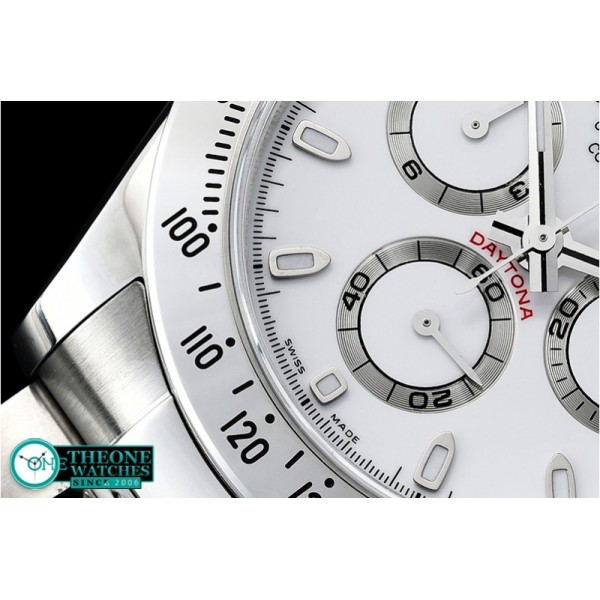 Rolex - Daytona 116520 904L SS/SS Wht GMF Asia 7750 A4130