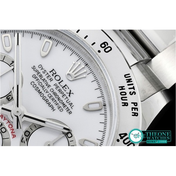 Rolex - Daytona 116520 904L SS/SS Wht GMF Asia 7750 A4130