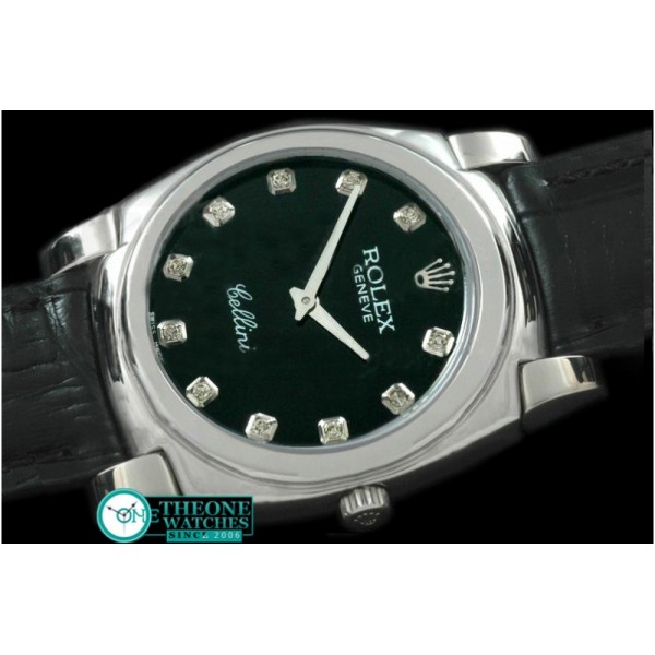 Rolex - Cellini SS/LE Black Diam Swiss Quartz