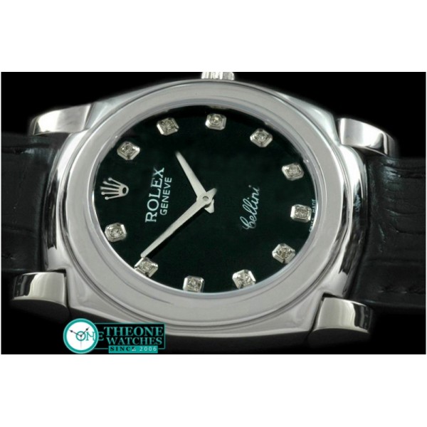 Rolex - Cellini SS/LE Black Diam Swiss Quartz