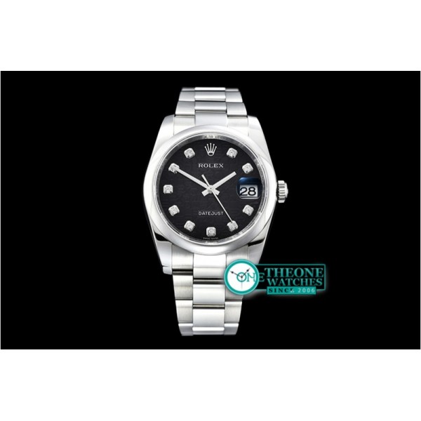 Rolex - DJ 116234 Smt 904L Oyst SS/SS Blk Diam DJF V2 A2824