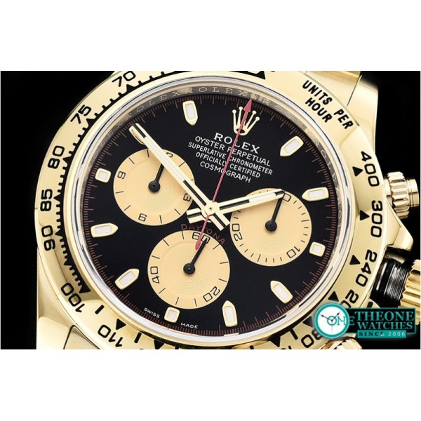 Rolex - Daytona 116518 YG/YG Black/Stk ARF V2 A4130 Mod