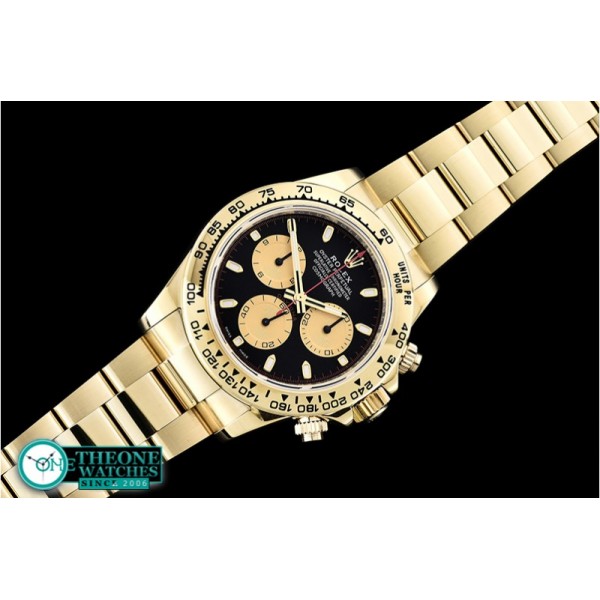 Rolex - Daytona 116518 YG/YG Black/Stk ARF V2 A4130 Mod