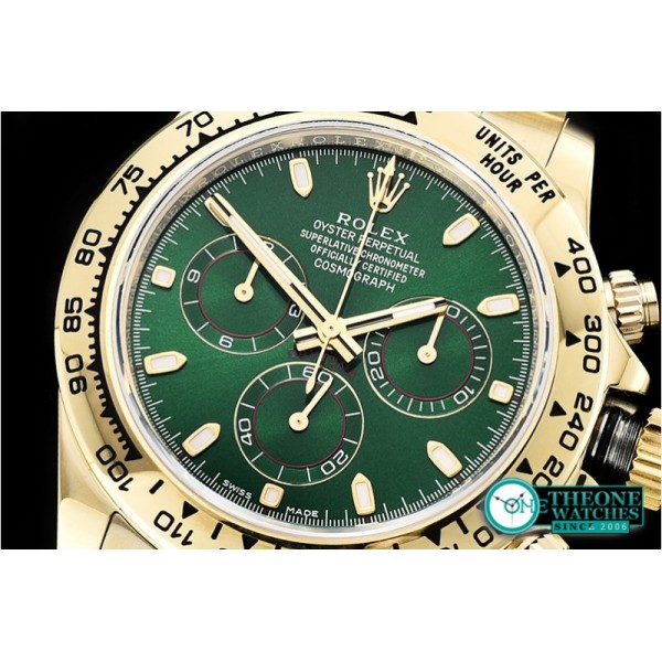 Rolex - Daytona 116518 YG/YG Green/Stk ARF V2 A4130 Mod