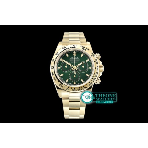 Rolex - Daytona 116518 YG/YG Green/Stk ARF V2 A4130 Mod