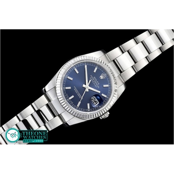 Rolex - DJ 36mm Oyst Flt 904L SS/SS Blue/Stk ARF A3135 Mod