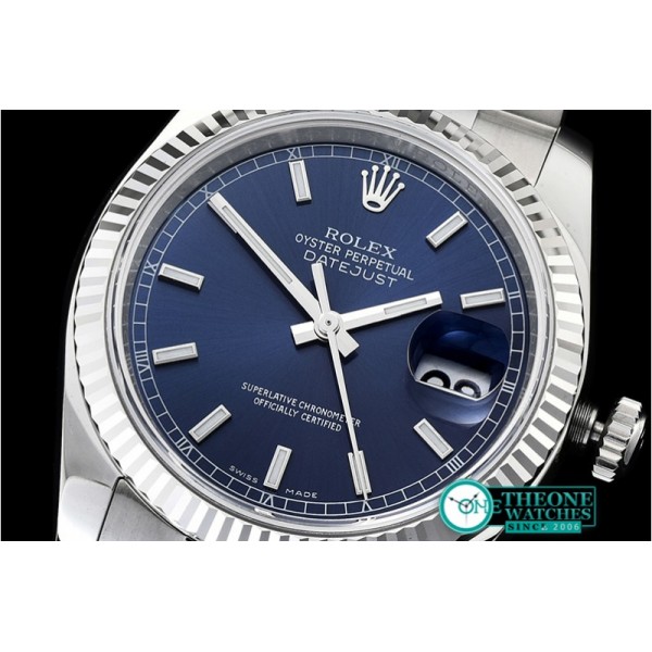 Rolex - DJ 36mm Oyst Flt 904L SS/SS Blue/Stk ARF A3135 Mod