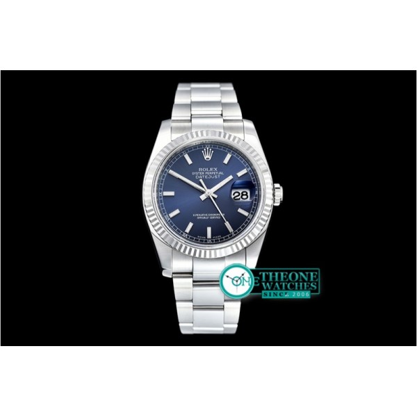 Rolex - DJ 36mm Oyst Flt 904L SS/SS Blue/Stk ARF A3135 Mod