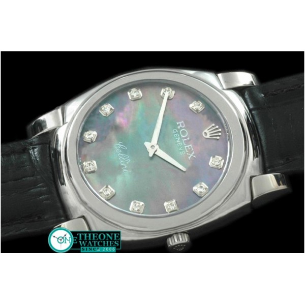 Rolex - Cellini SS/LE MOP Green Diam Swiss Quartz