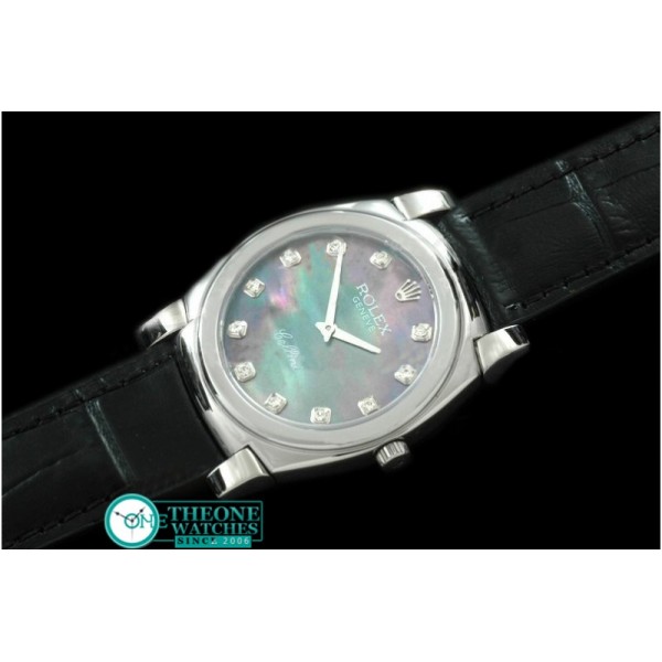 Rolex - Cellini SS/LE MOP Green Diam Swiss Quartz