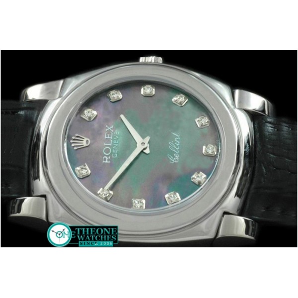 Rolex - Cellini SS/LE MOP Green Diam Swiss Quartz